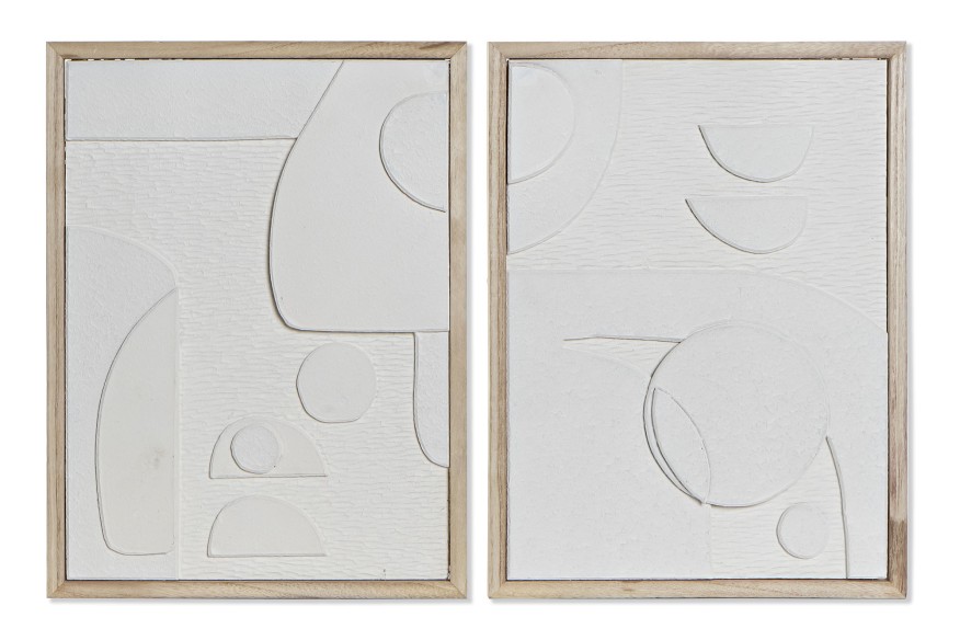 Set 2 cuadros relieve efecto microcemento Peiró