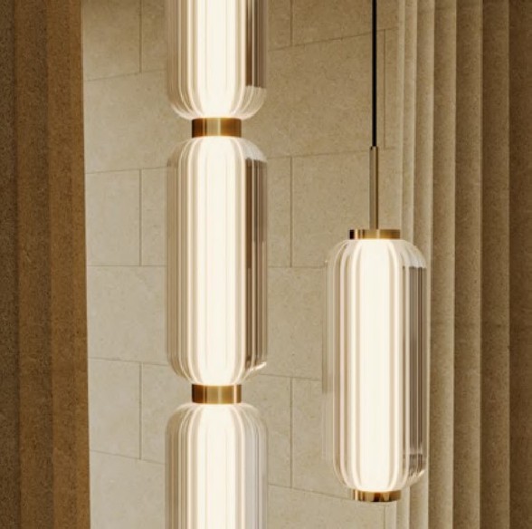 Lámpara colgante metal dorado Elma AROMAS