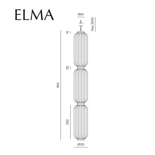 Lámpara metal dorado mate Elma AROMAS 2