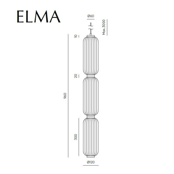 Lámpara metal dorado mate Elma AROMAS