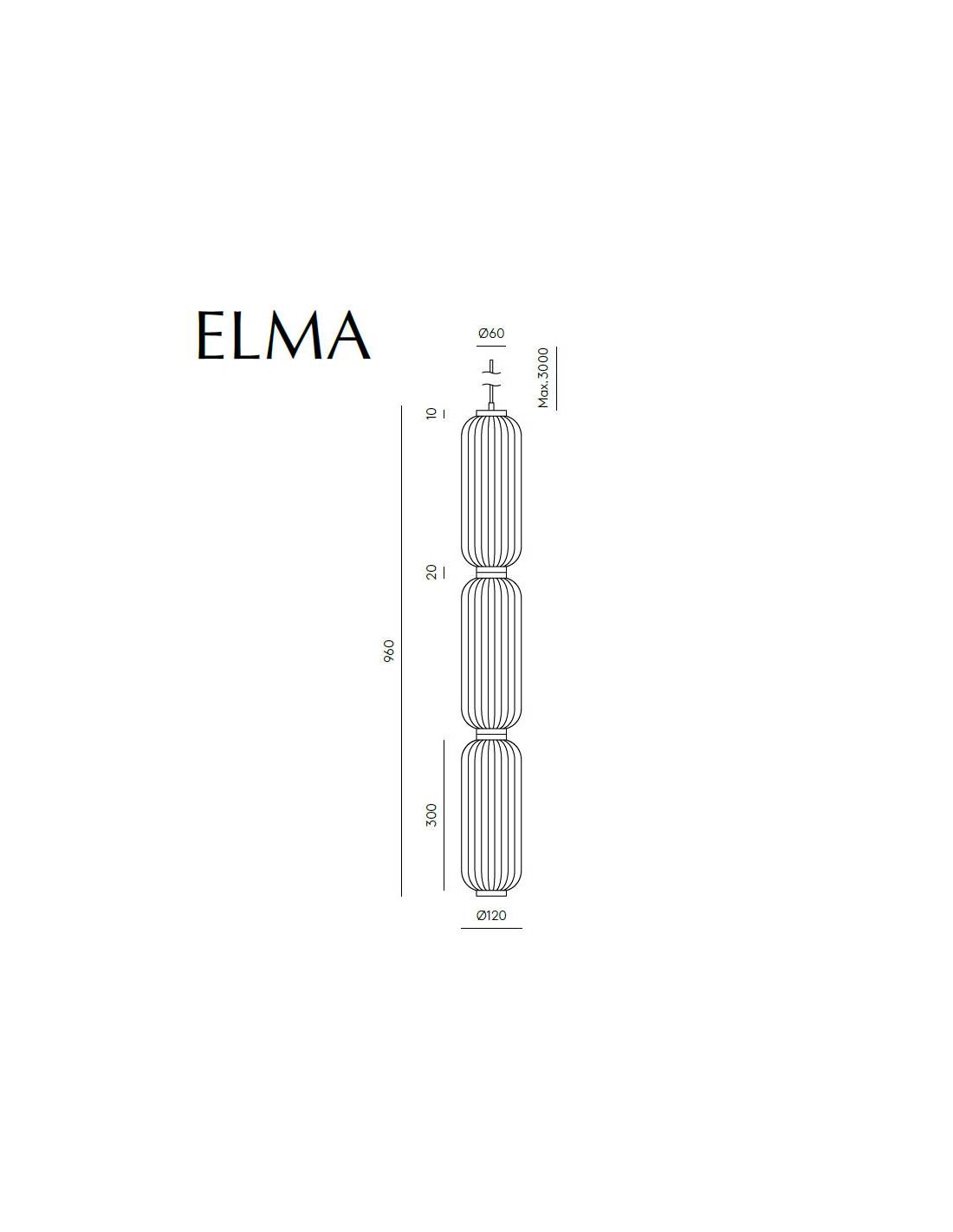 Lámpara metal dorado mate Elma AROMAS