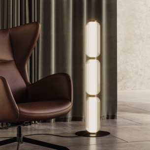 Lámpara de pie metal dorado mate Elma AROMAS 2