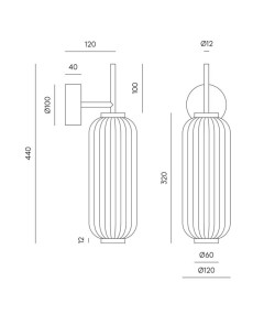 Aplique metal dorado mate Elma AROMAS 2