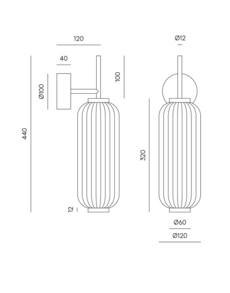 Aplique metal negro mate Elma AROMAS
