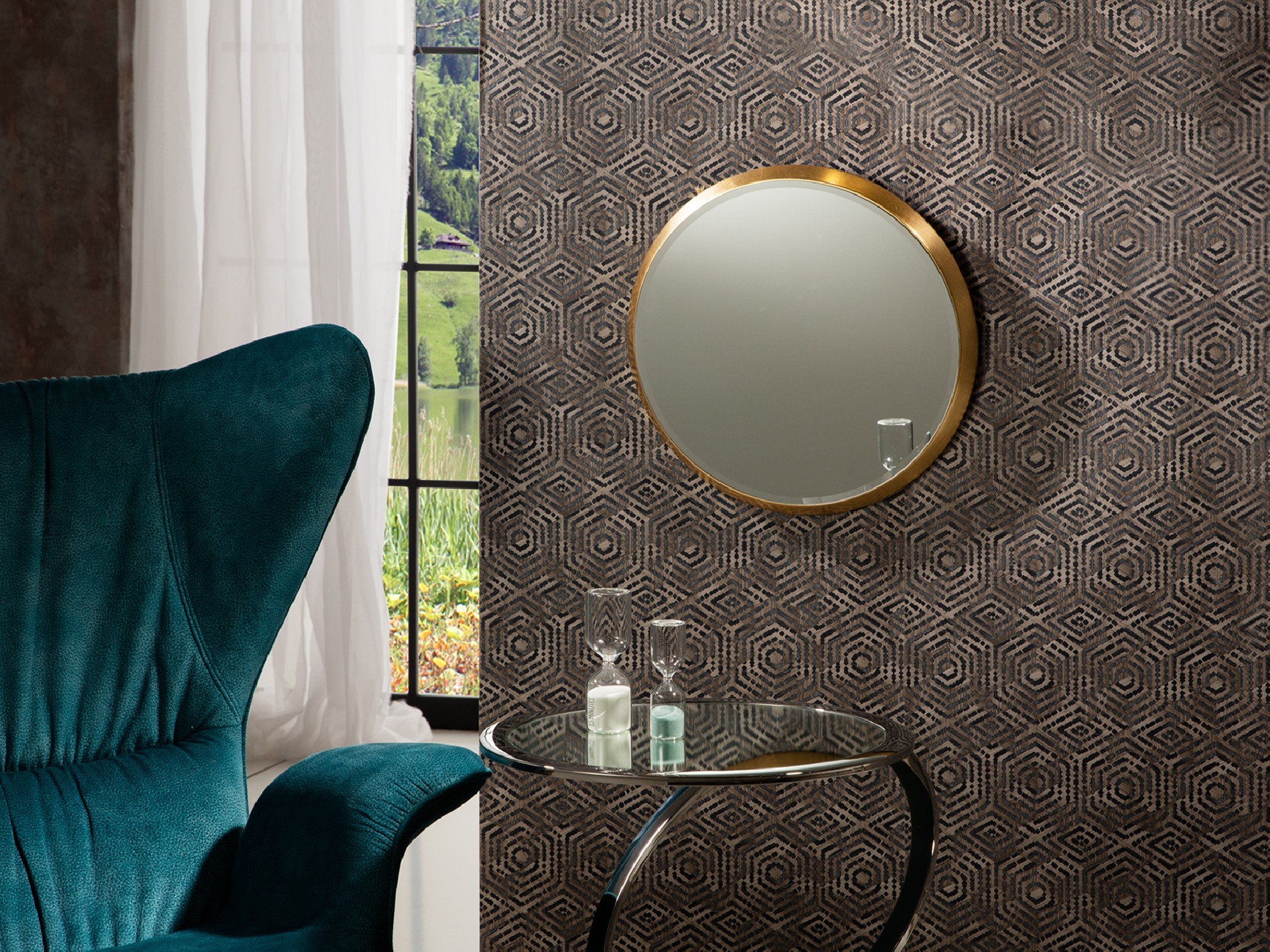 ·ARIES· ROUND MIRROR Ø44, GOLD