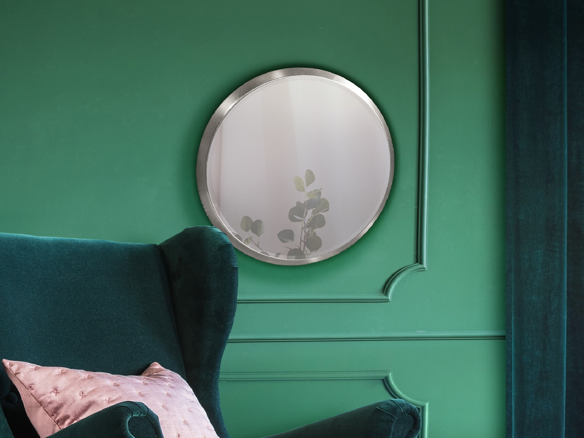 ·ARIES· ROUND MIRROR, Ø44, SILVER