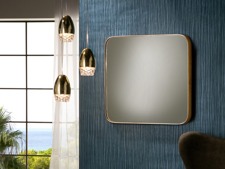 ·ORIO· SQUARE MIRROR, 51x51, GOLDEN