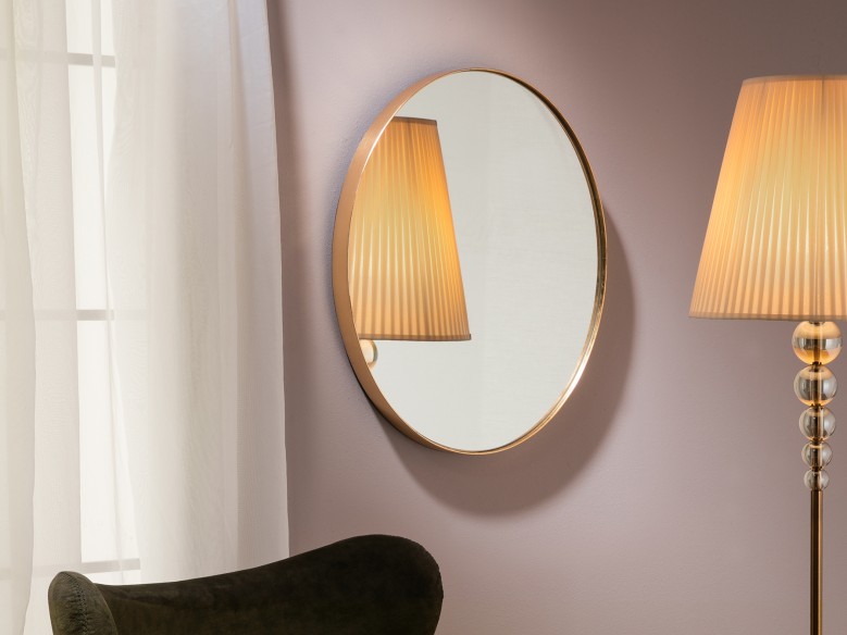 ·ORIO· OVAL MIRROR 51x61 GOLD