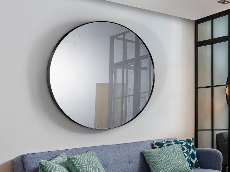 ORIO-ESPEJO REDONDO Ø120 NEGRO