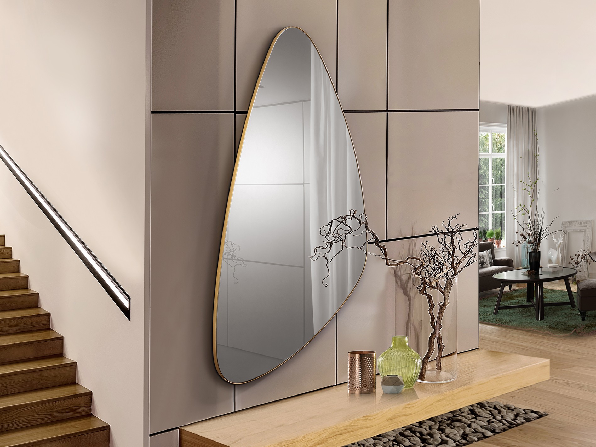 ORIO-ESPEJO TRIANG.ORO 168X81