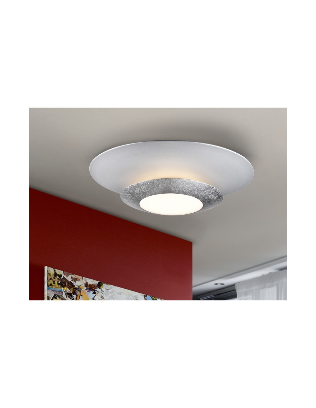 PLAFON LED ·HOLE· PLATA Ø42