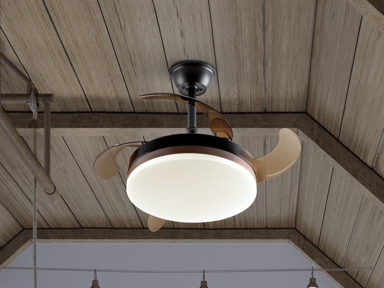 VENTO MINI - BLACK FAN Ø40 DIMMABLE