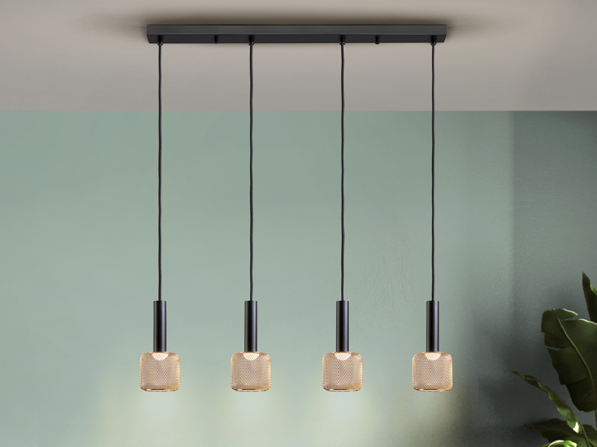 ·SINCRO· LAMP 4L., BLACK/GOLD