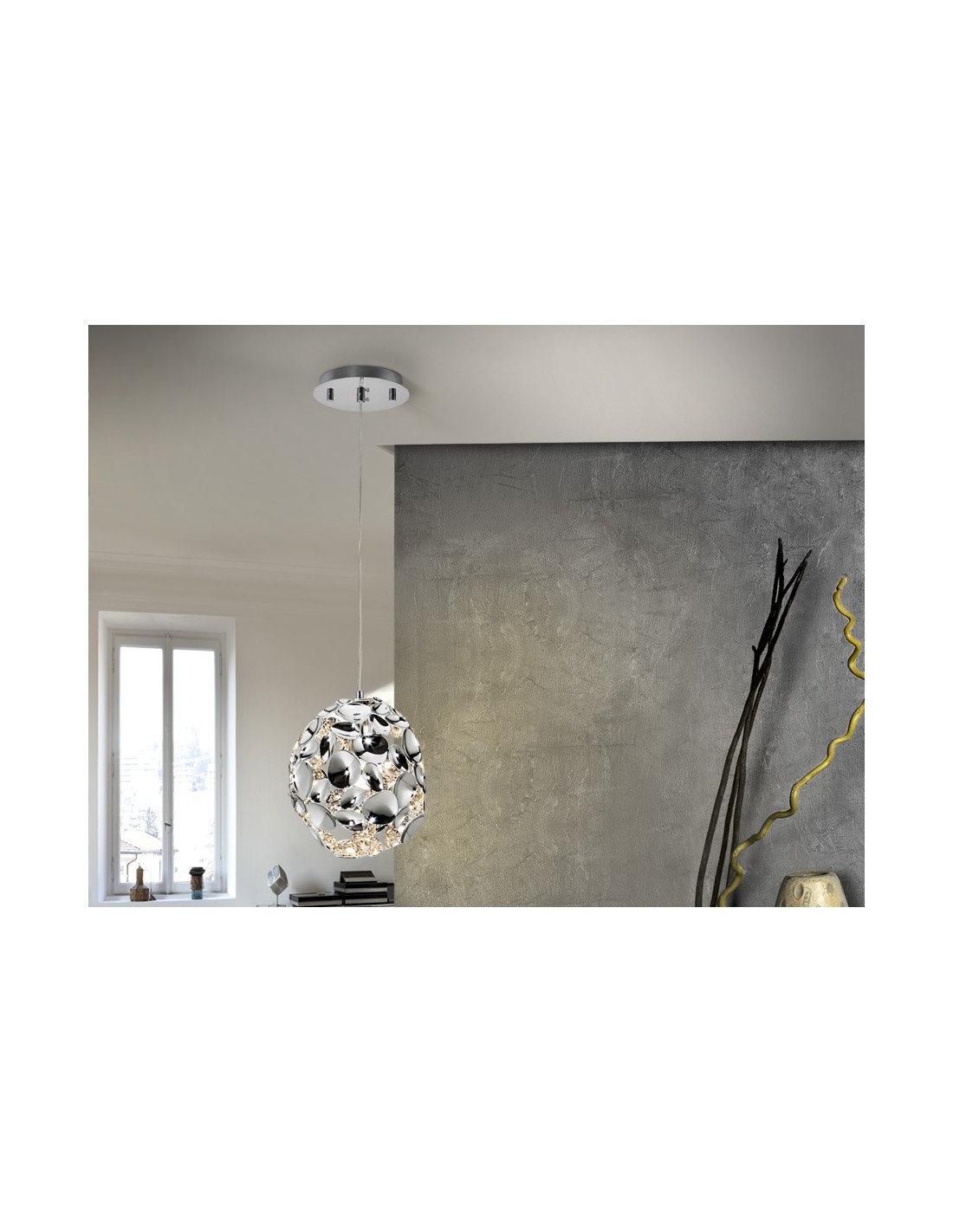 LAMPARA 1L ·NARISA· Ø18 CROMO