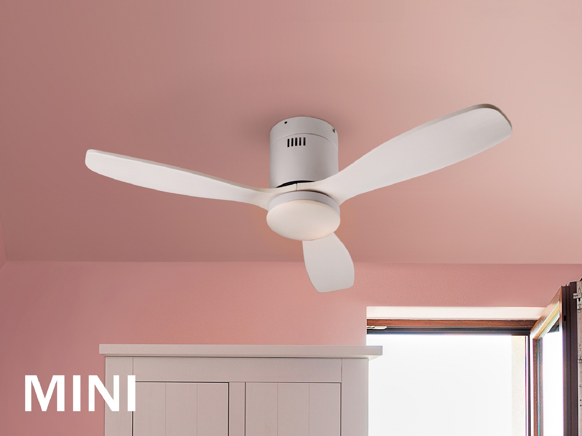 SIROCO MINI- WHITE FAN DIMMABLE