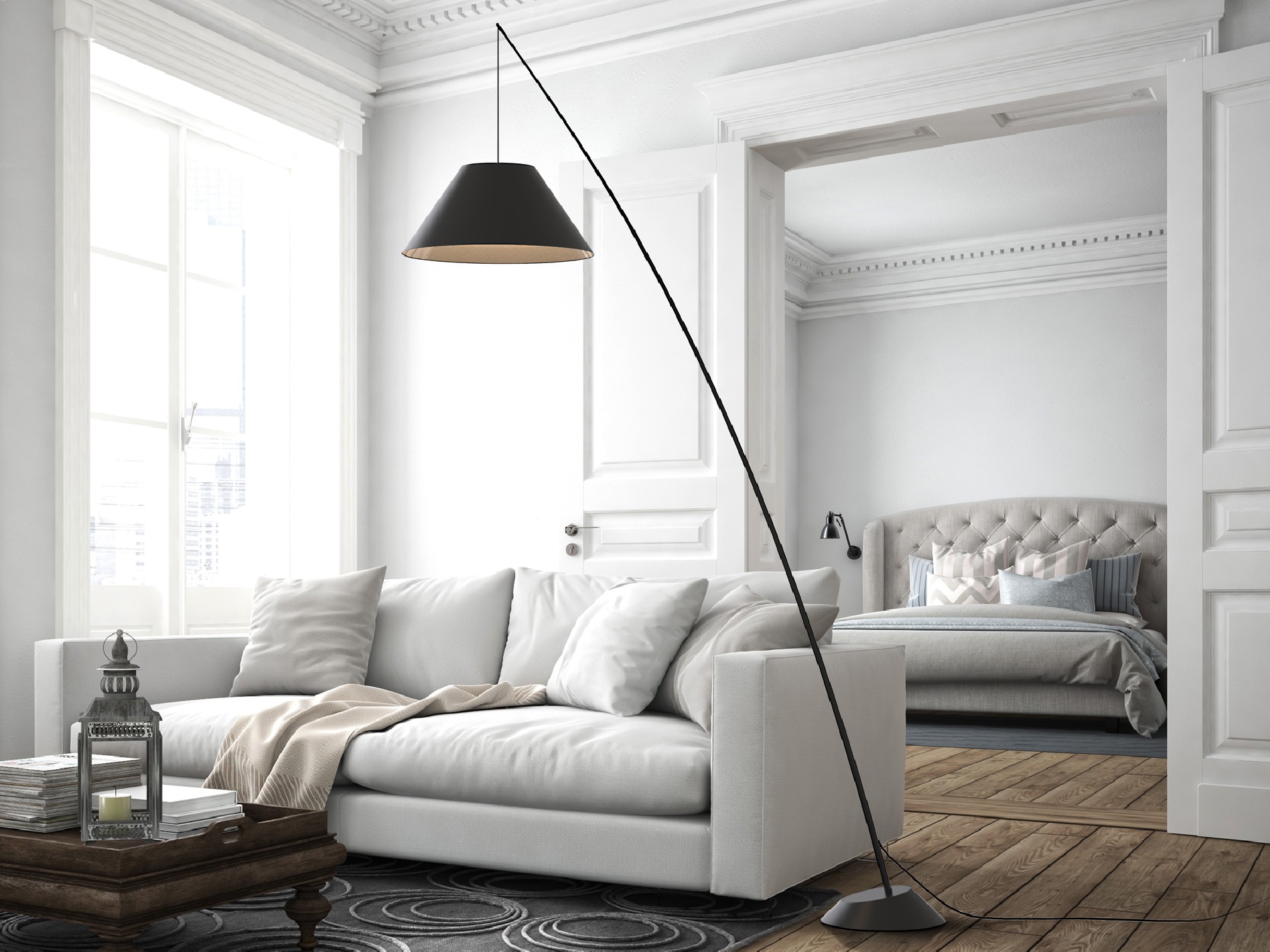 ·JUNCO· FLOOR LAMP, BLACK