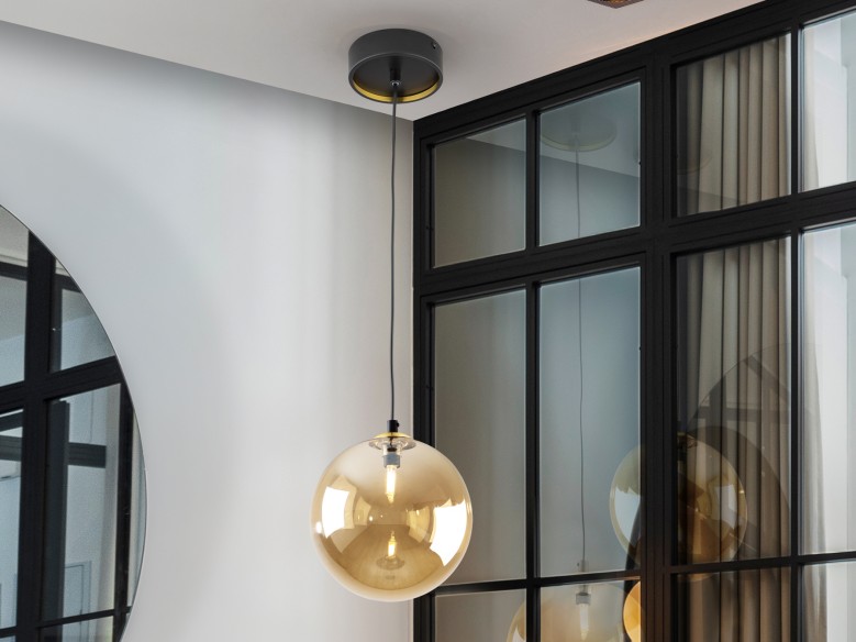 DARK-LAMPARA 1L 20D NEGRO-LATON