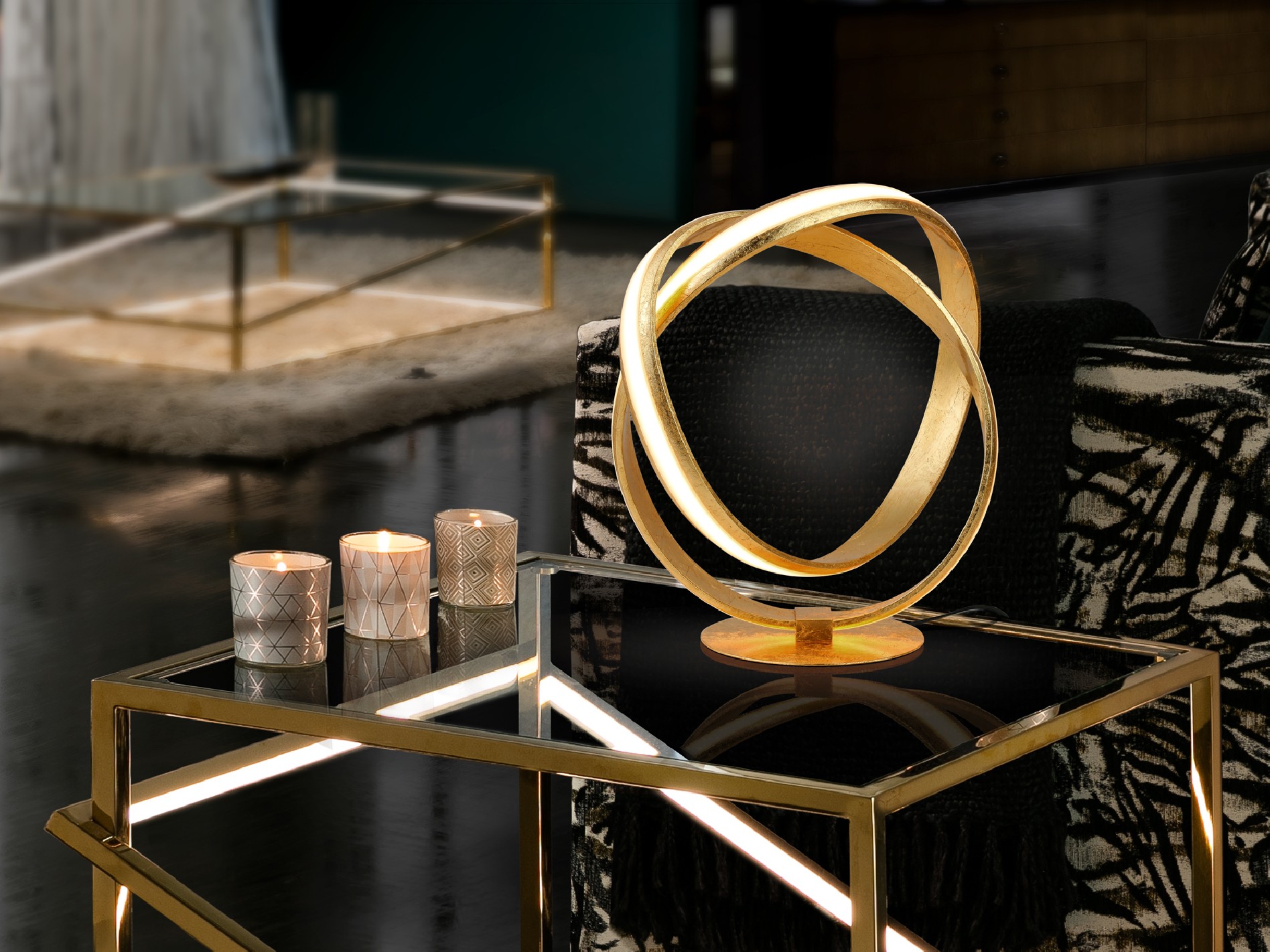 SOBREMESA ·LAZAS· PAN ORO Ø30