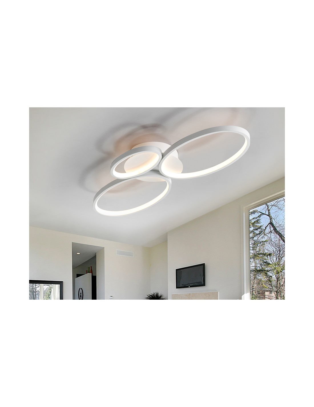 ·SIOS· LED CEILING LAMP,3 RINGS,WHITE