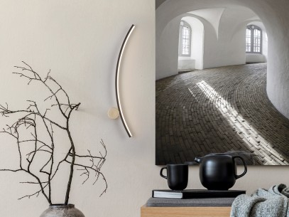 SMILE - WALL LAMP 1L BLACK-GOLD