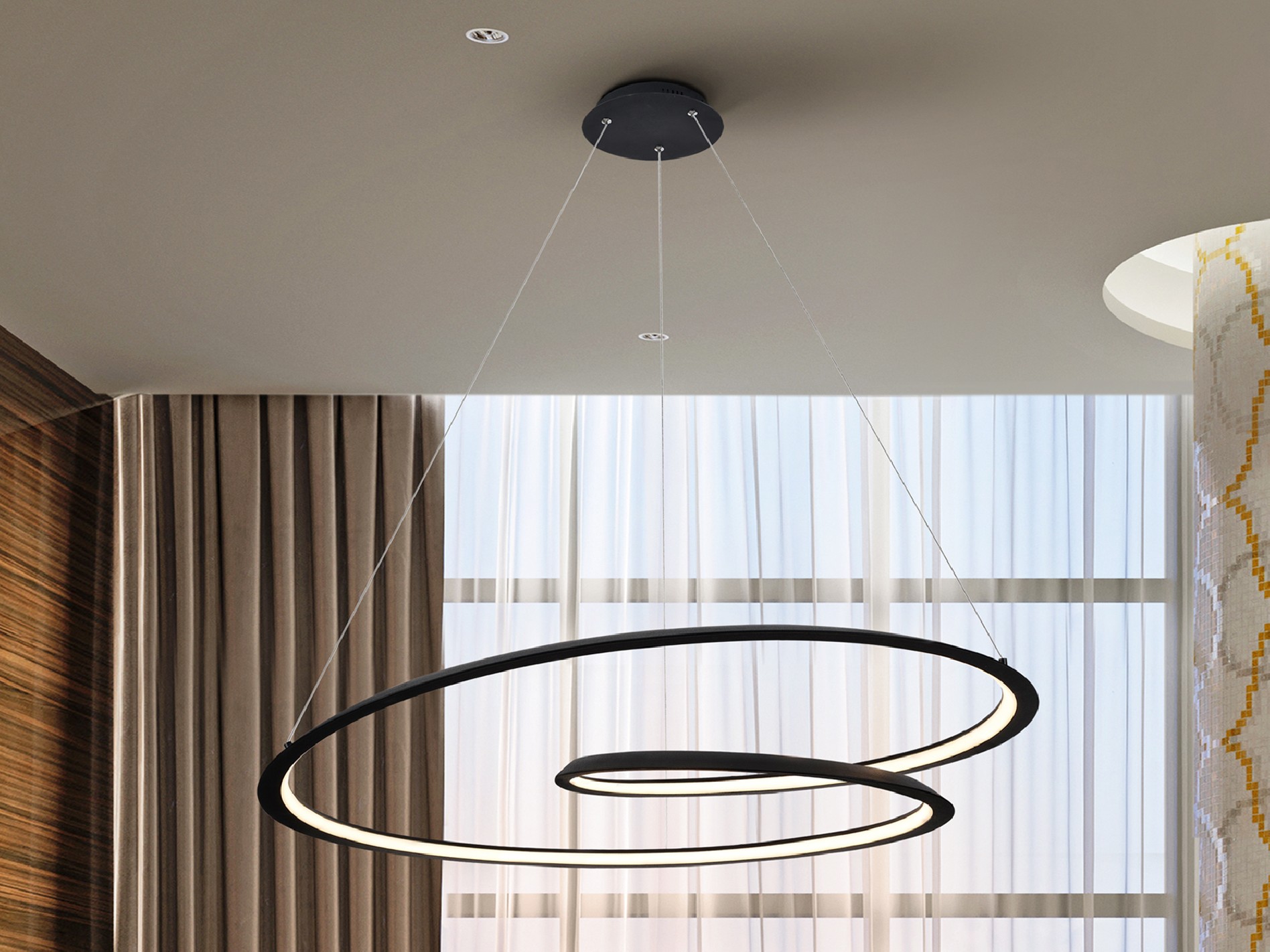 LOOPING- LAMPARA NEGRO Ø97