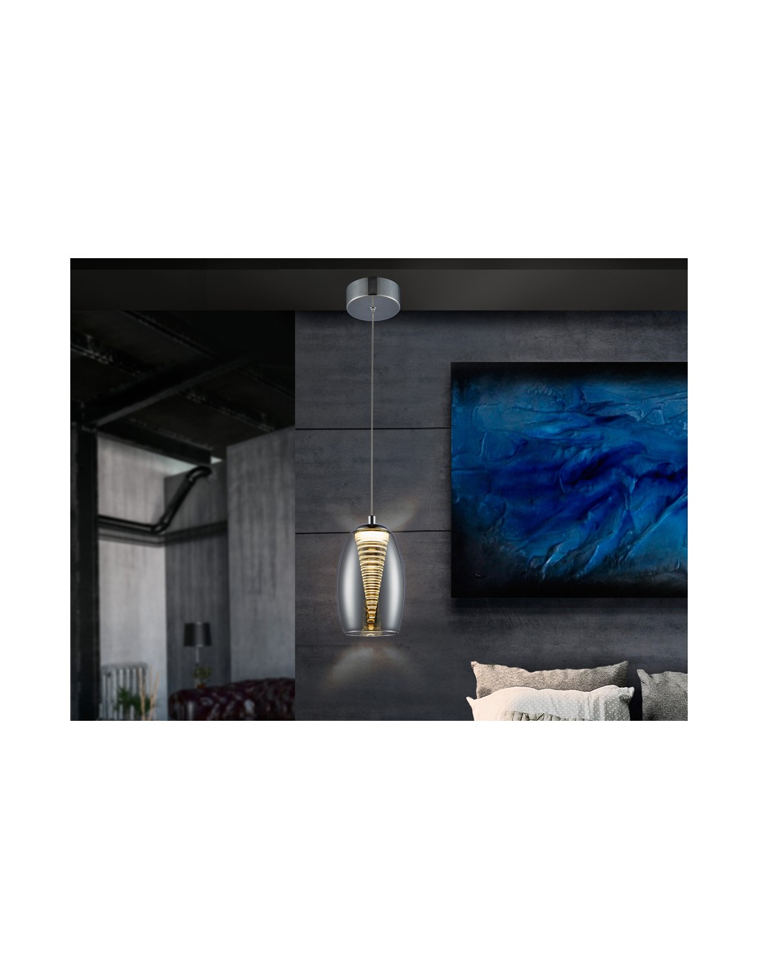 NUEVA NEBULA- LAMPARA 1L CROMO