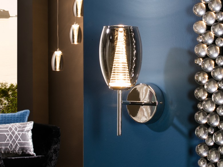 ·NEBULA· WALL LAMP 1L. LED, CHROME