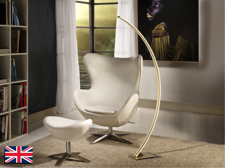 ·ARCUS· FLOOR LAMP, GOLDEN, UK