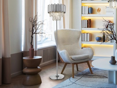 TIARA- FLOOR LAMP 3L CHROME