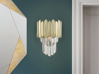 TIARA- WALL LAMP 1L CHROME-GOLD