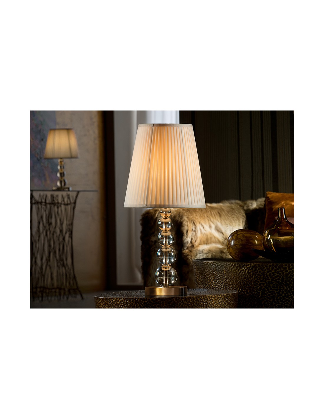 ·MERCURY· LARGE TABLE LAMP, CHAMPAGNE, 1