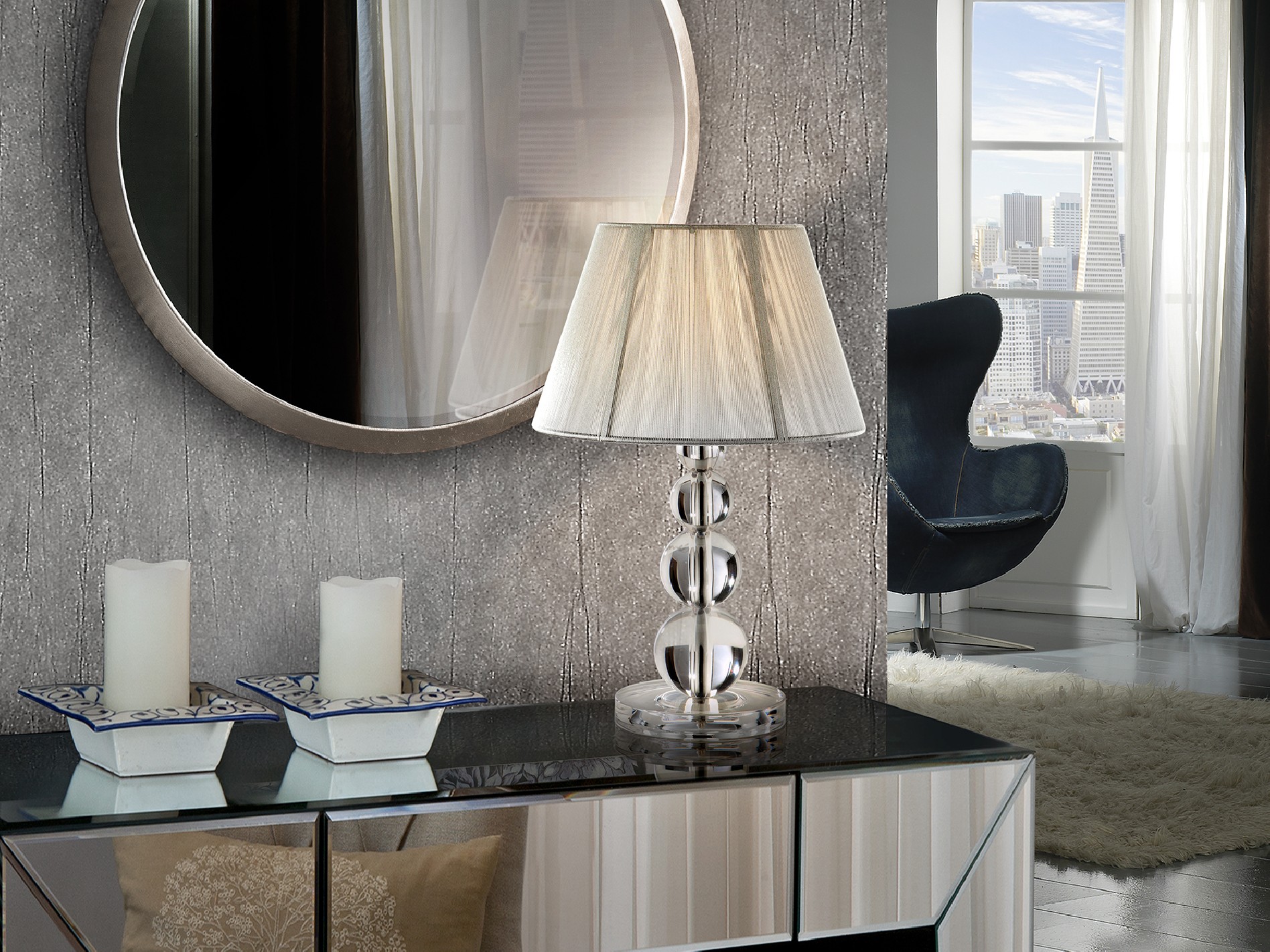 ·MERCURY· SMALL TABLE LAMP 1L., CLEAR