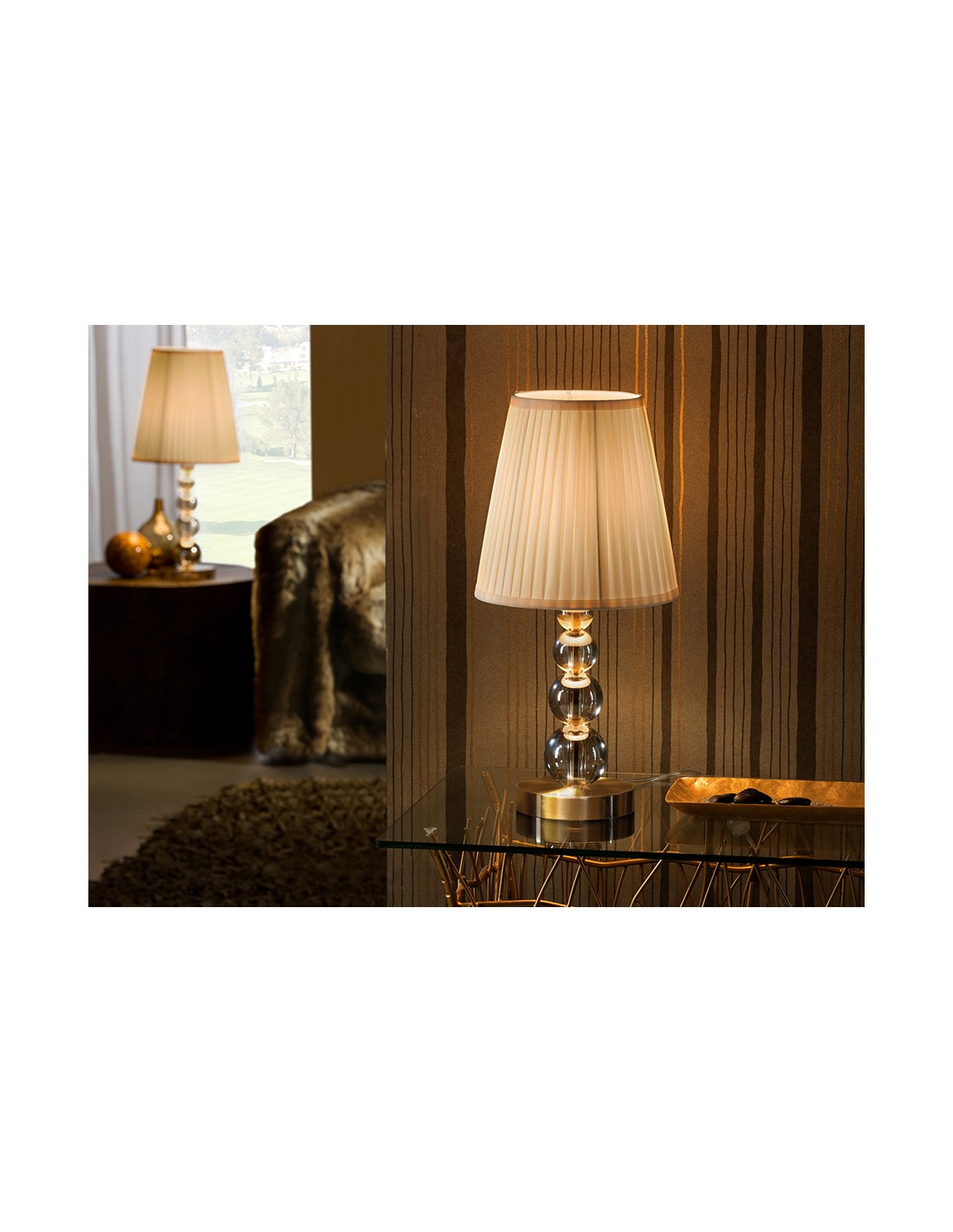 ·MERCURY· SMALL TABLE LAMP, CHAMPAGNE, 1