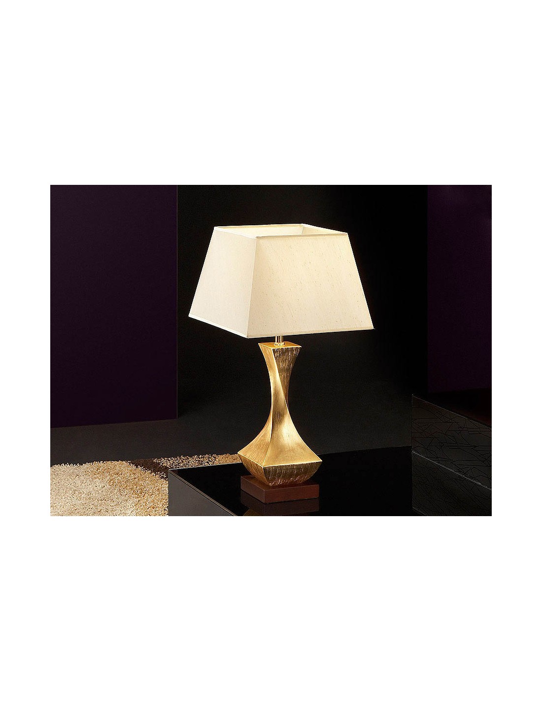 ·DECO· SMALL TABLE LAMP, GOLD 1L.