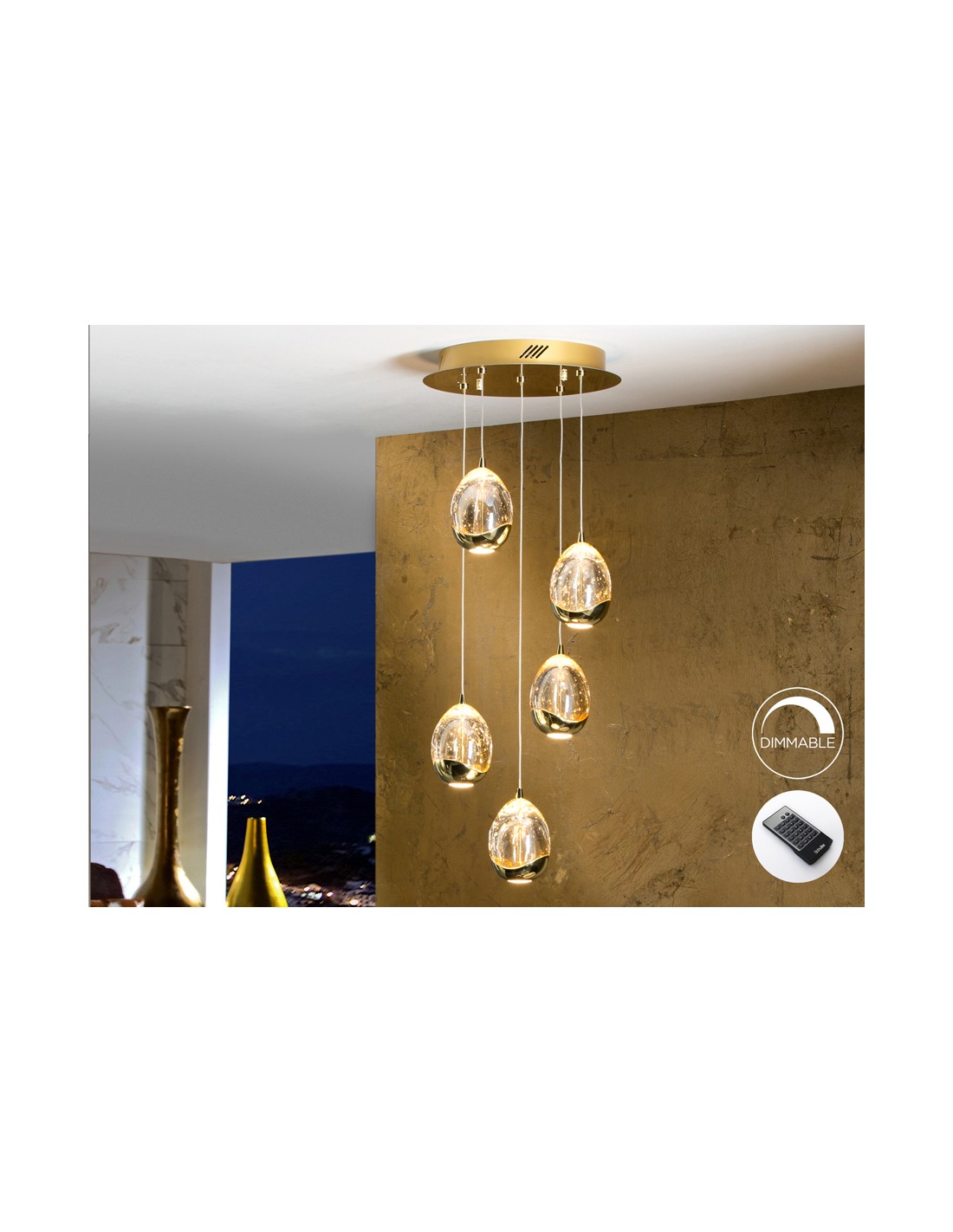 LAMP.LED ·ROCIO·ORO 5L DIMABLE