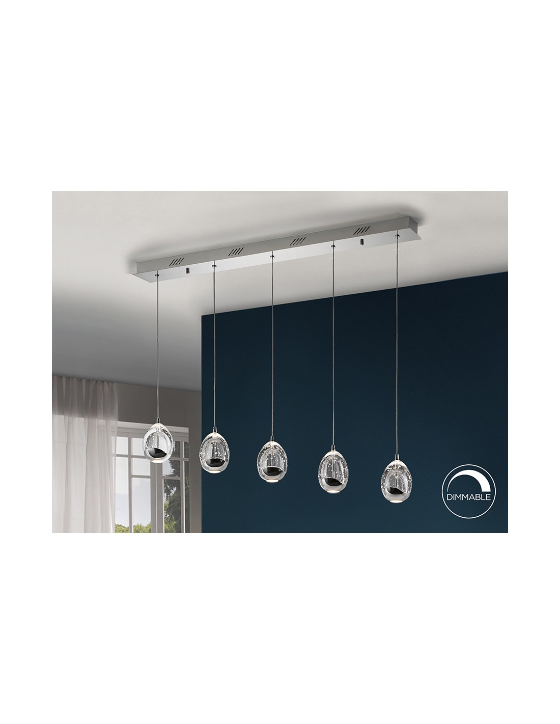 ·ROCIO· 5 LED LAMP, CHROME