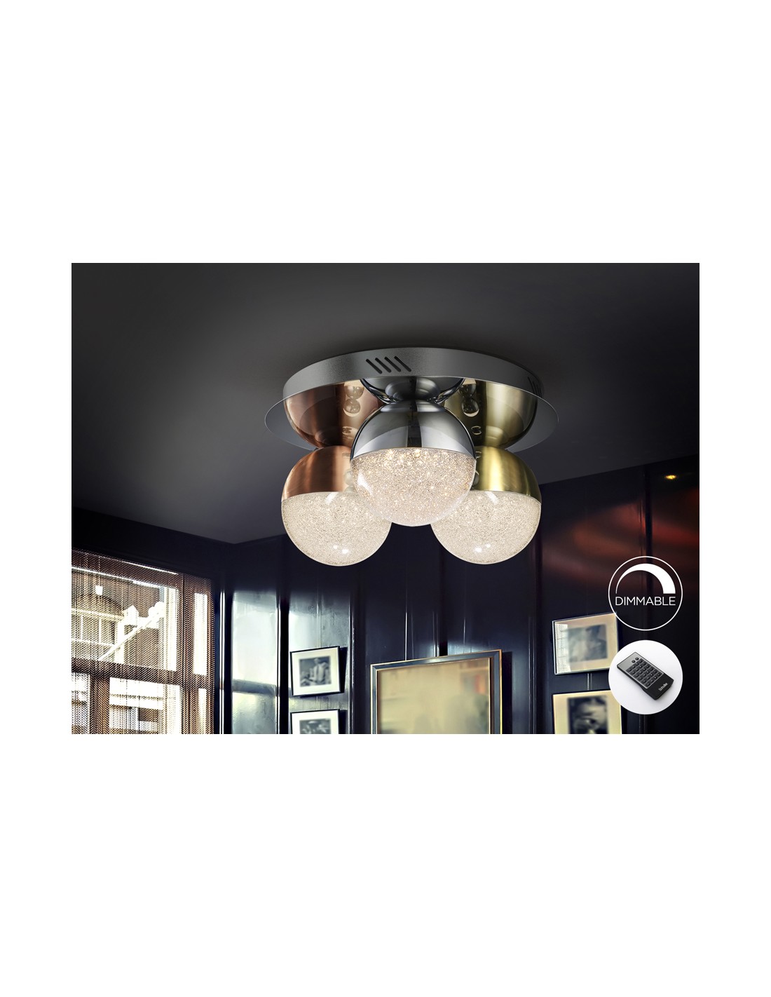 PLAF.3L LED·SPHERE·COLORØ30DIM