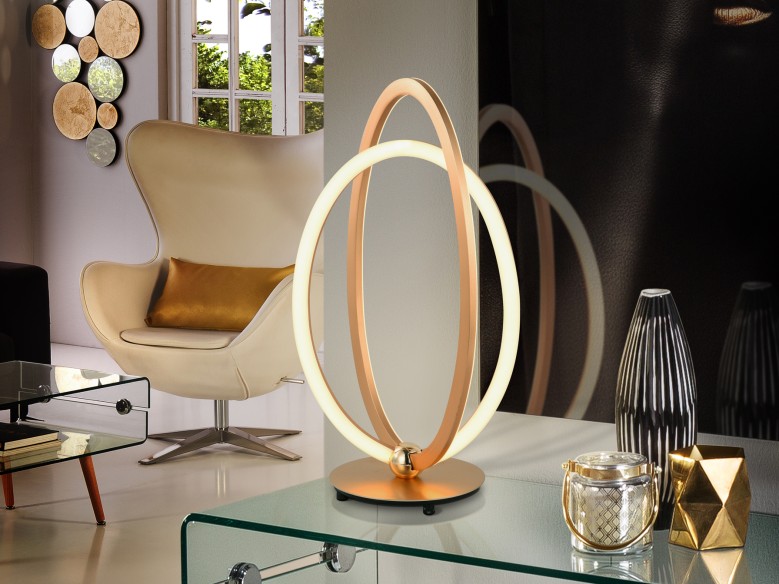·OCELLIS· LED TABLE LAMP, ROSE GOLD
