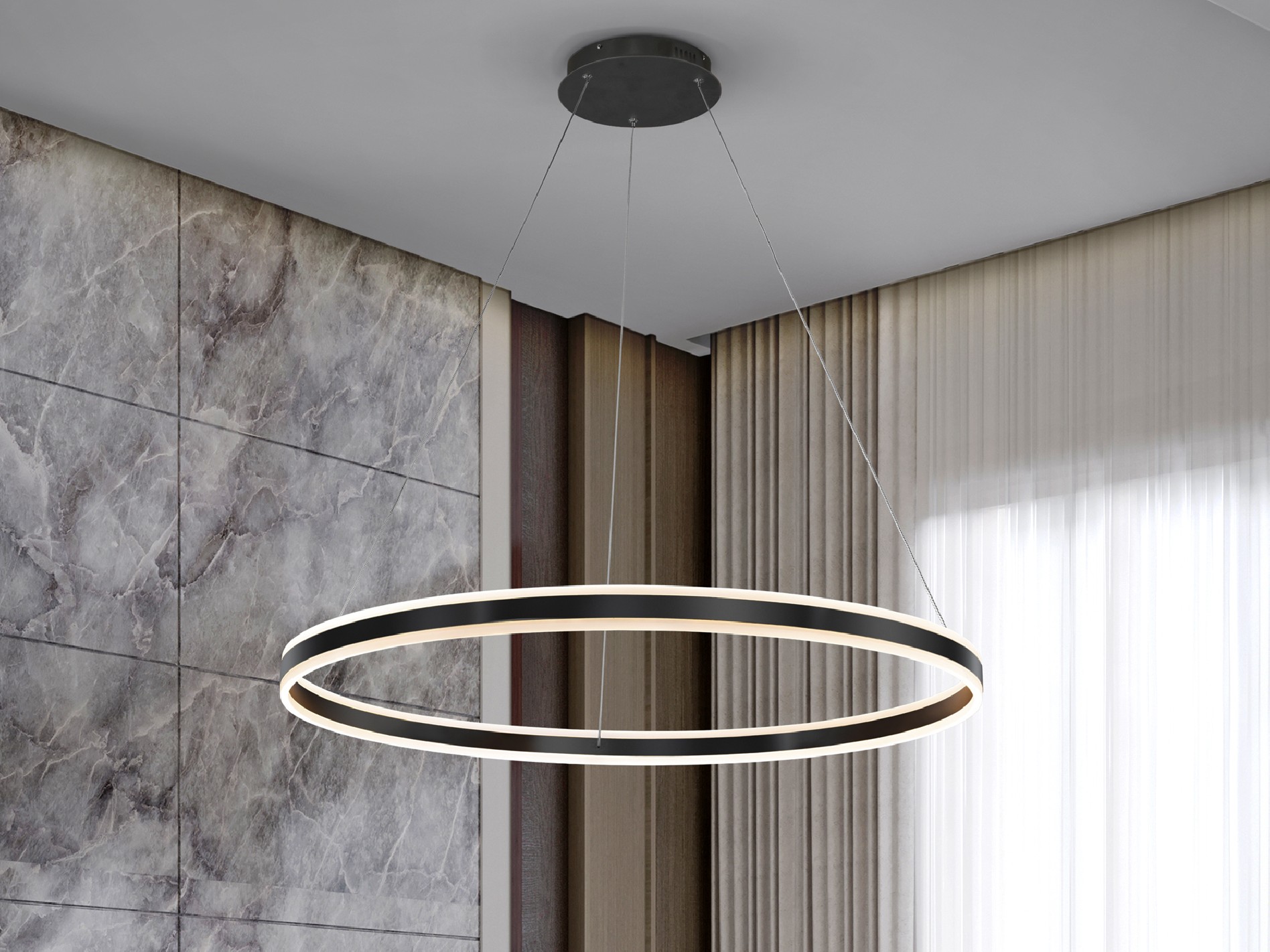 ·HELIA· LED LAMP Ø100, MATT BLACK