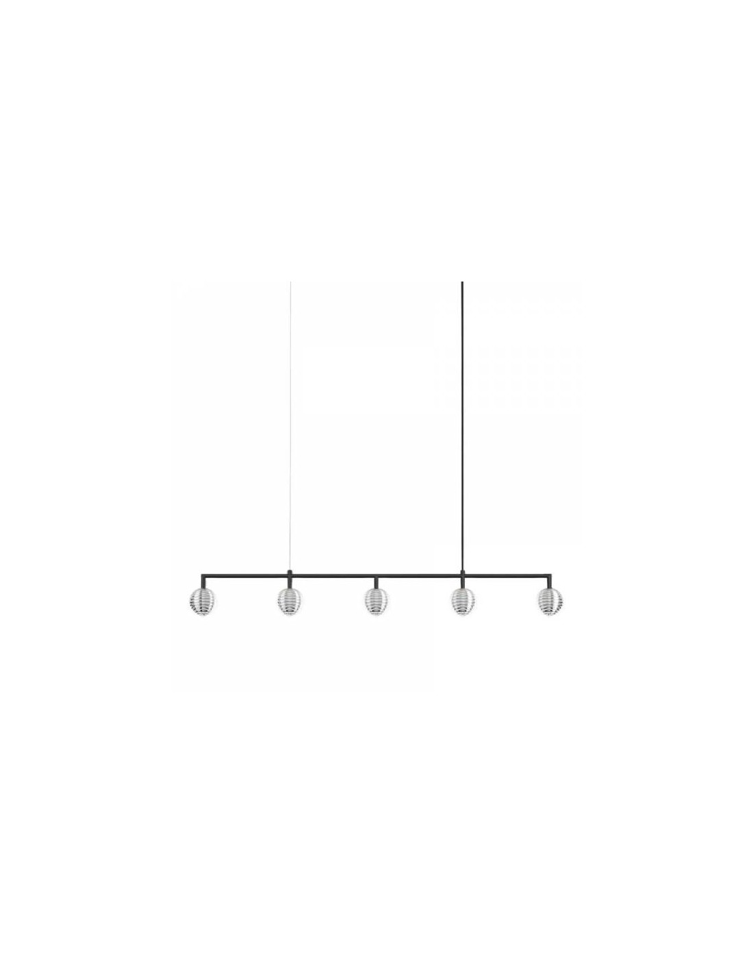 Lámpara colgante negra 5L Doul AROMAS