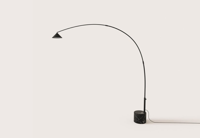 Lámpara de pie negro mate Hinoo Aromas