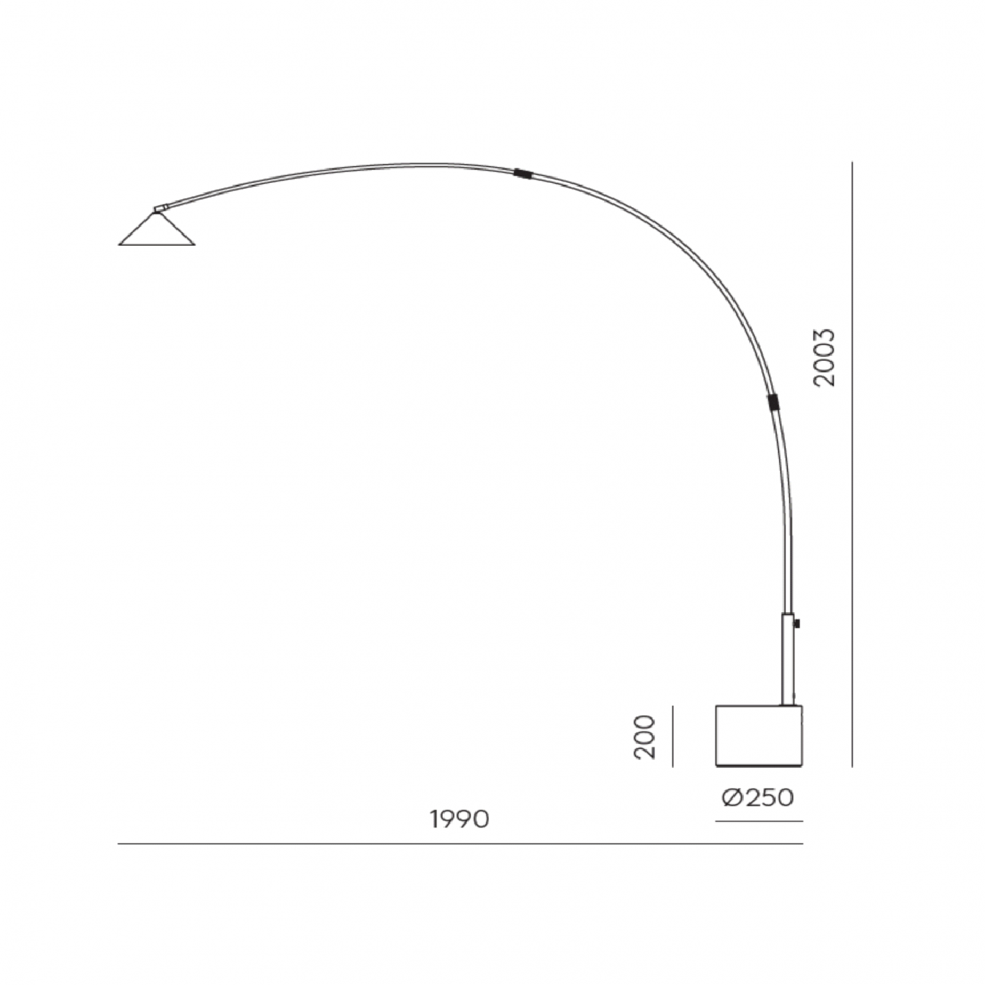 Lámpara de pie negro mate Hinoo Aromas