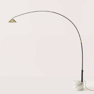 Lámpara de pie dorado mate Hinoo Aromas