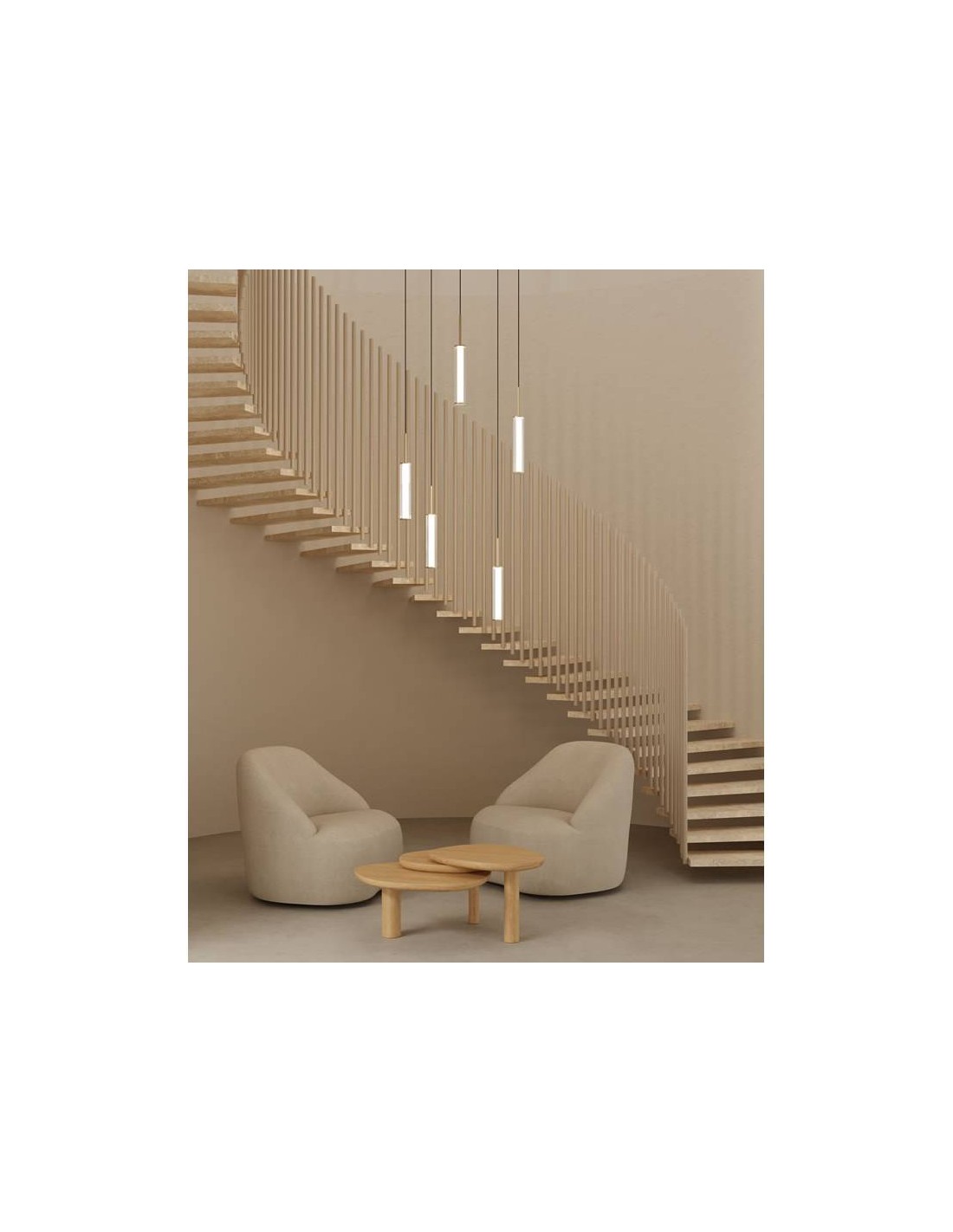 Lámpara colgante oro mate Ison AROMAS