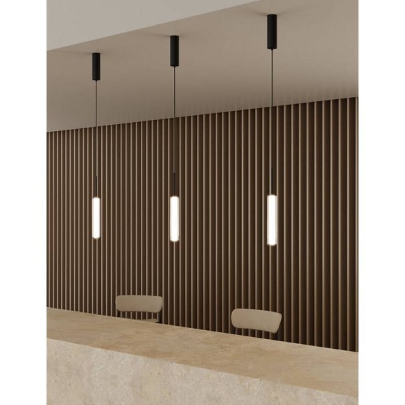 Lámpara colgante negro mate Ison AROMAS