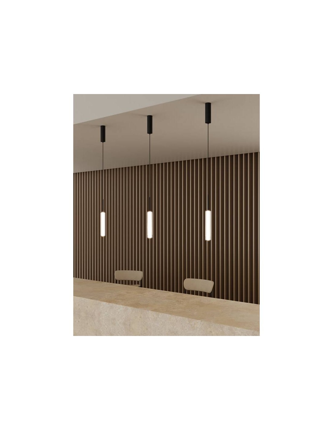 Lámpara colgante negro mate Ison AROMAS