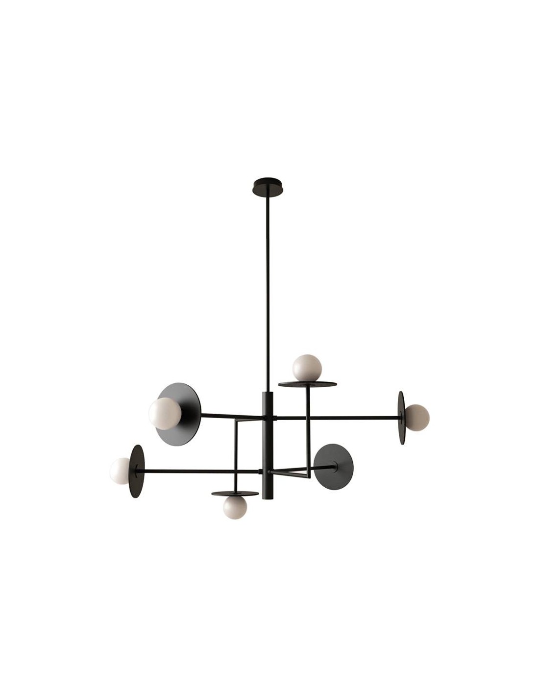 Lámpara colgante negra 6L Miro AROMAS