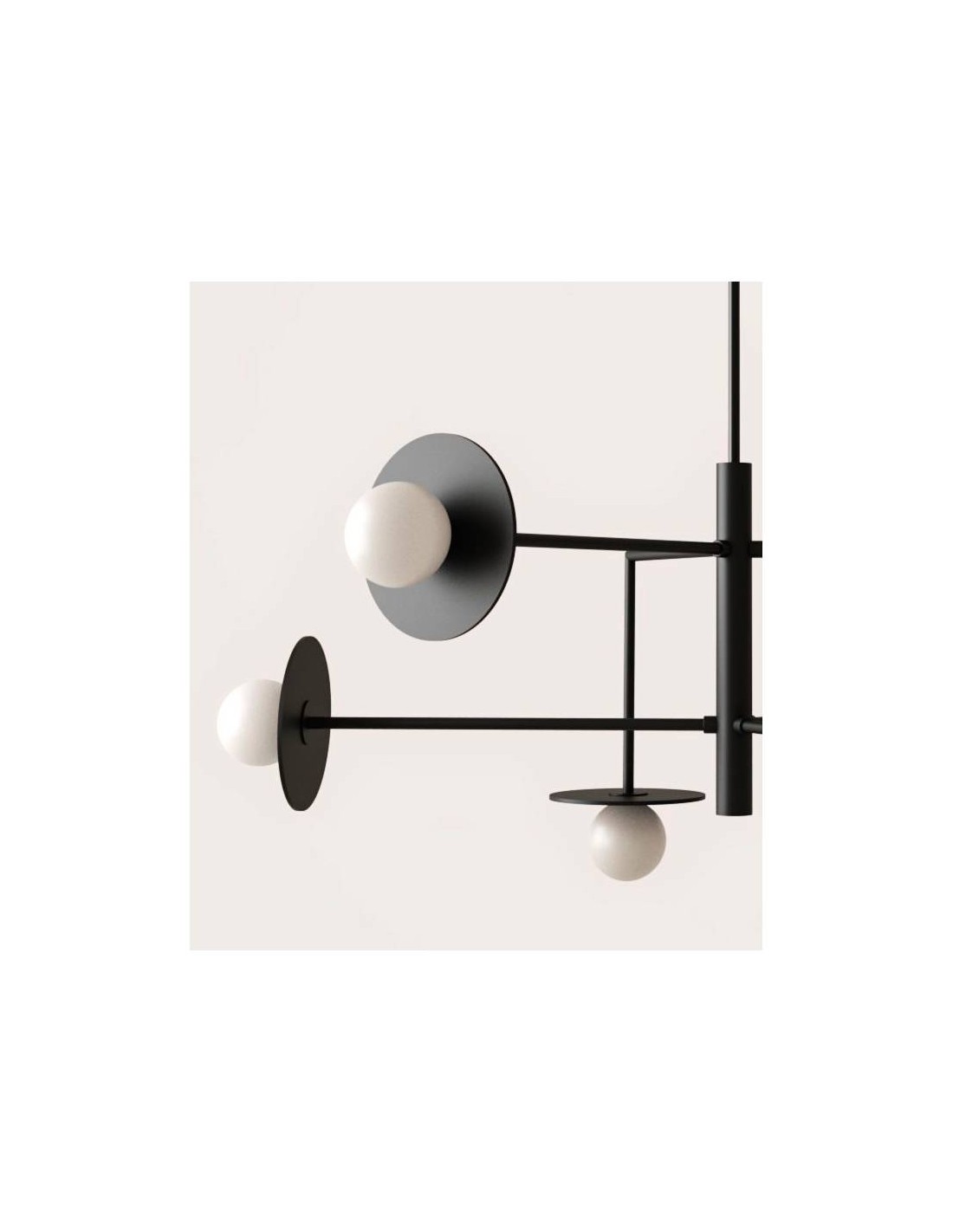 Lámpara colgante negra 6L Miro AROMAS