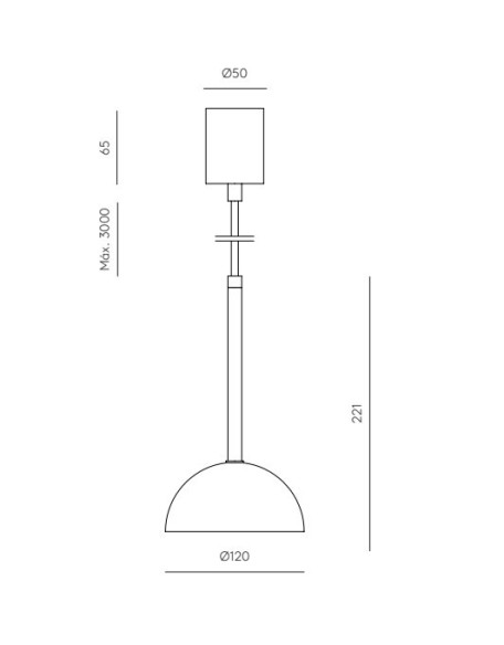 Lámpara colgante mármol blanco Dussa Aromas