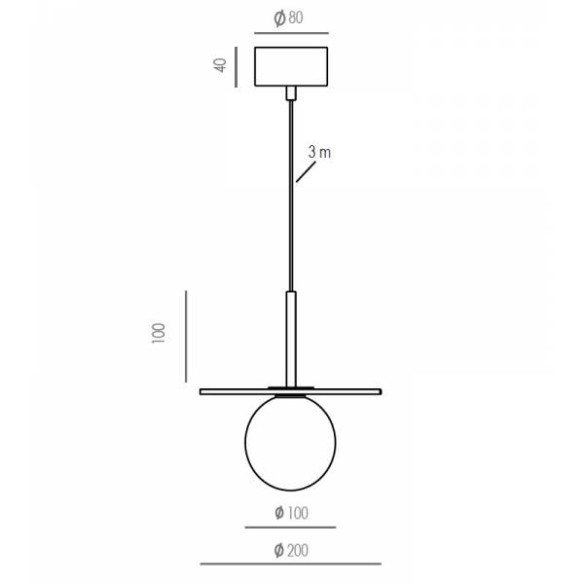 Colgante acero negro y vidrio Miro AROMAS